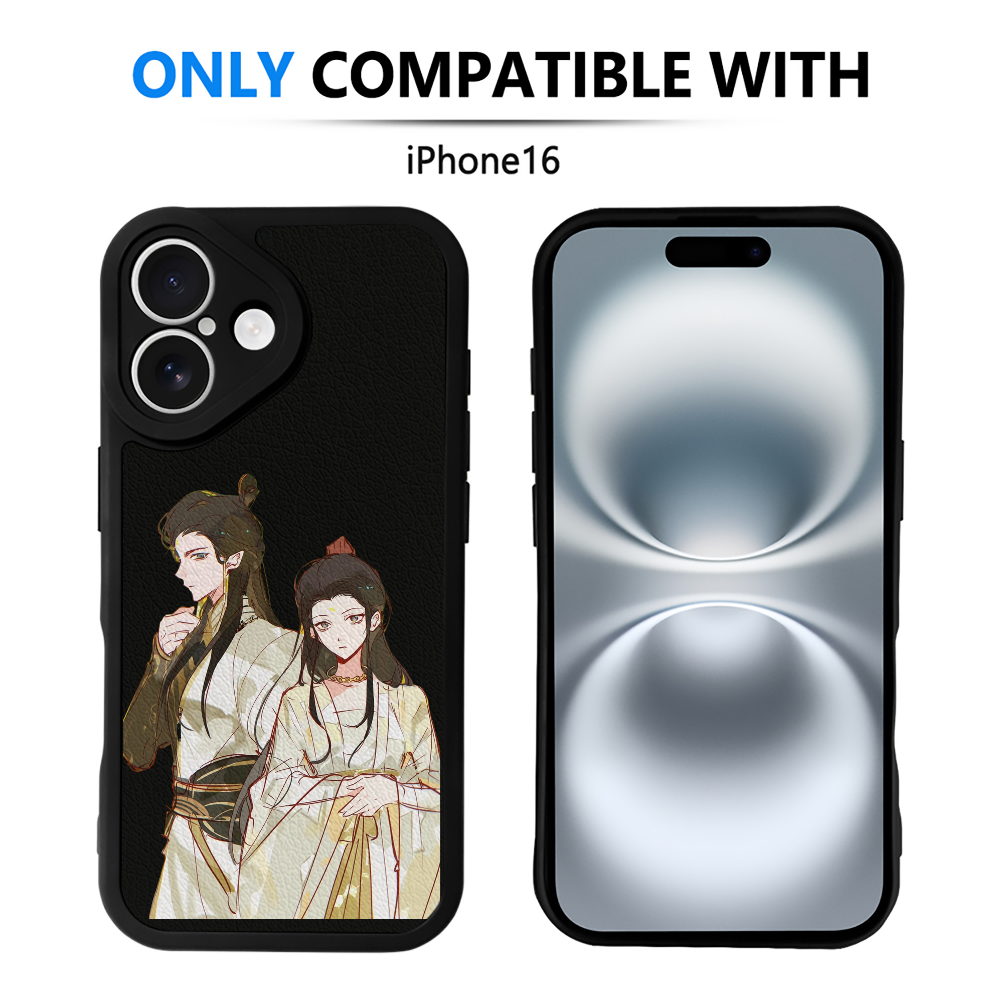 （画像用） Ne Zha 2 ナタ 魔童の大暴れ 【iPhone 16シリーズ対応】シリコンスマホケース（レザー調） 材質：シリコン